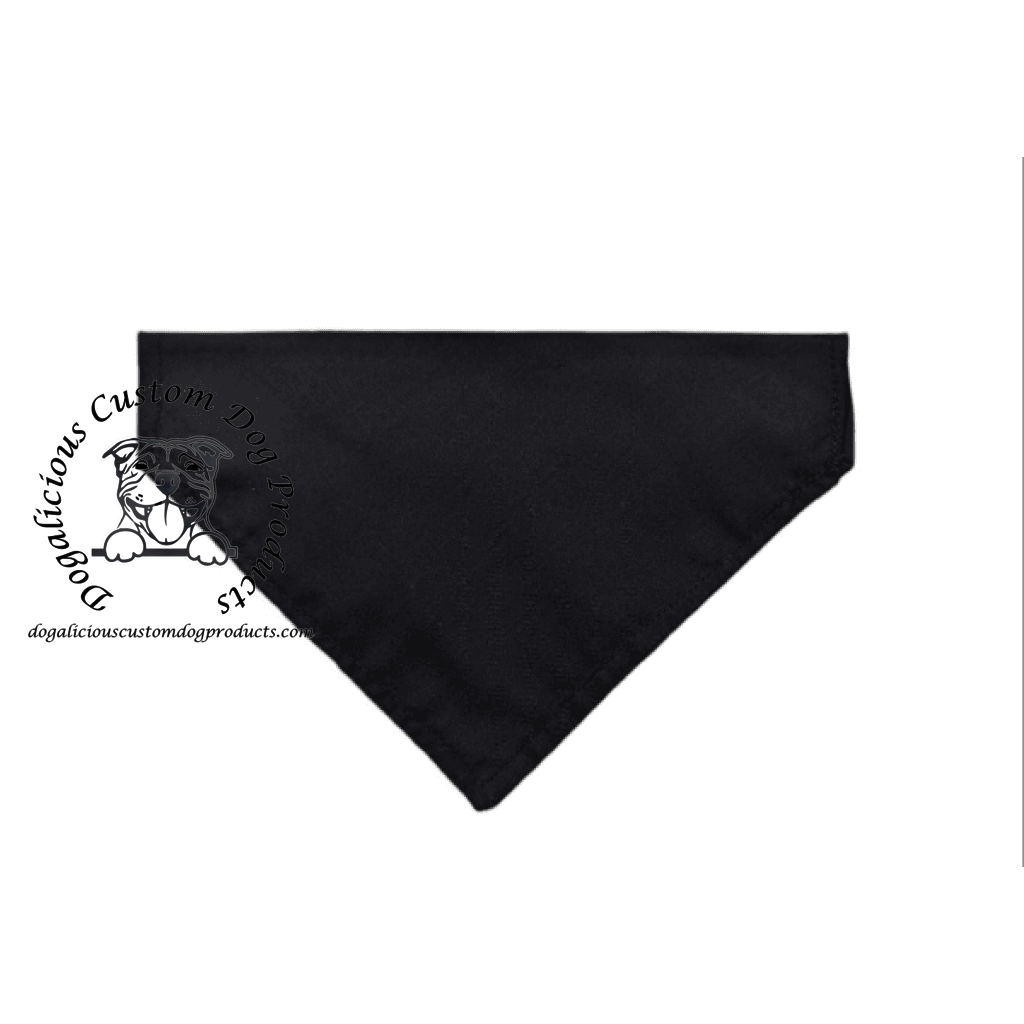 Custom Dog Bandana Name It Or Pick Your Favourite Quote! Small / Black