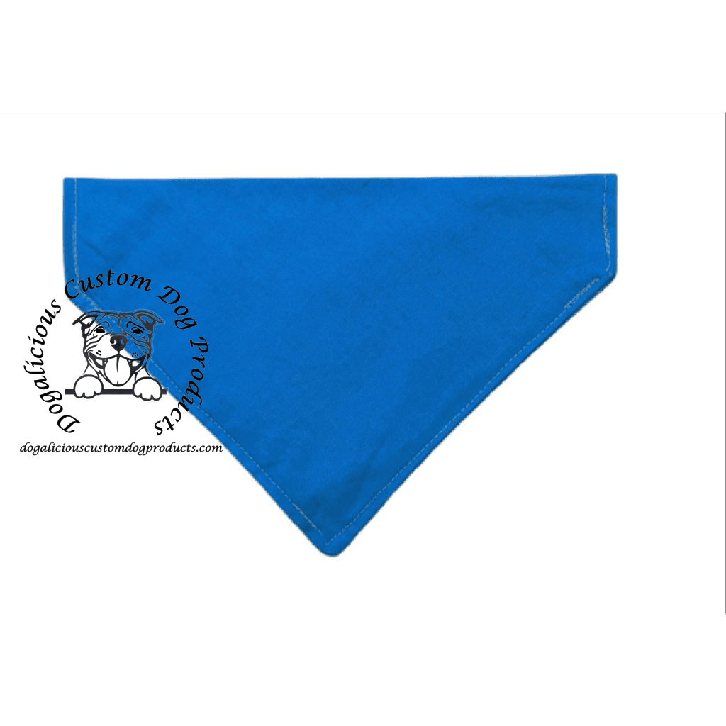 Custom Dog Bandana Name It Or Pick Your Favourite Quote! Small / Blue