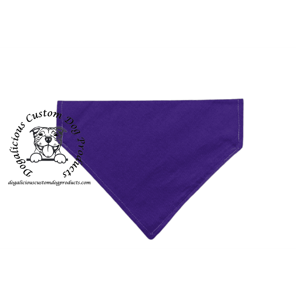 Custom Dog Bandana Name It Or Pick Your Favourite Quote! Small / Purple